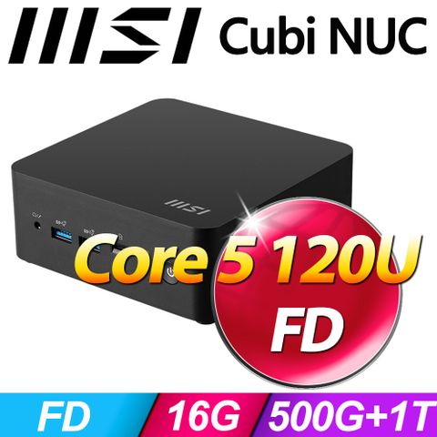 MSI 微星 Cubi NUC 1M-039BTW-SP4(Core 5 120U/16G/500G+1TB SSD)特仕版