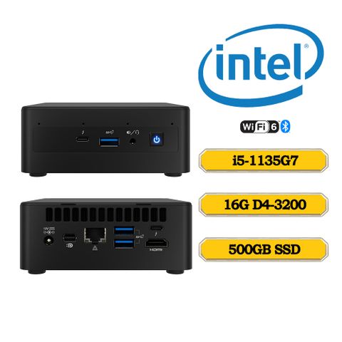 NUC i5四核 〈白銀十字軍〉i5-1135G7/16G/500G 預載WIN 11 HOME