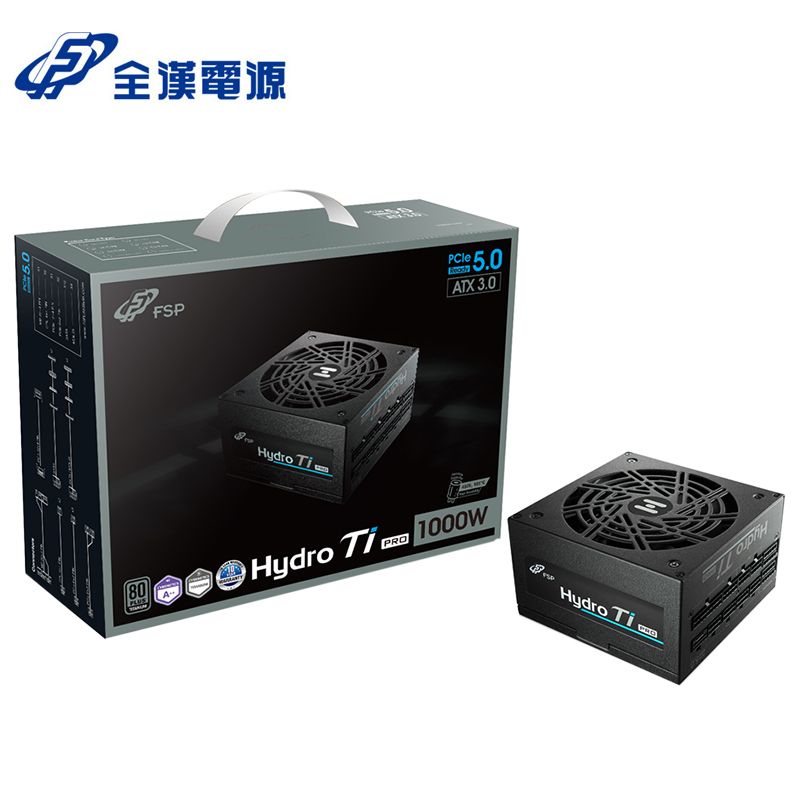 FSP 全漢   HTI-1000M / Hydro Ti PRO 1000W  80PLUS 鈦金牌 PCIe5.0 全模組 電源供應器