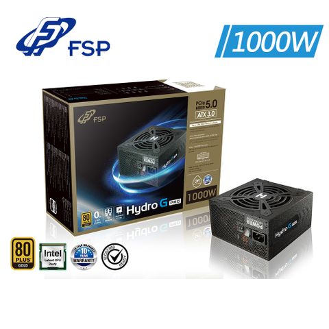 Hydro G PRO 1000W GEN5 金牌BOX 全模組 電源供應器型號：HG2-1000 GEN5