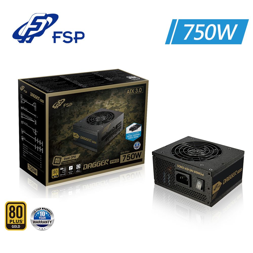 FSP 全漢 Dagger 金鋼彈 750W 金牌SFX全模組 電源供應器