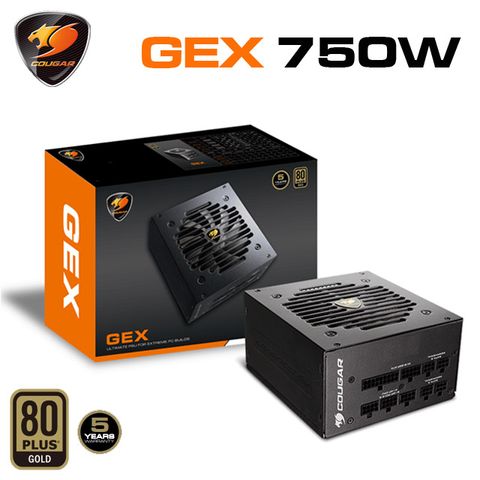 COUGAR 美洲獅 GEX 750W 80PLUS 金牌 電源供應器