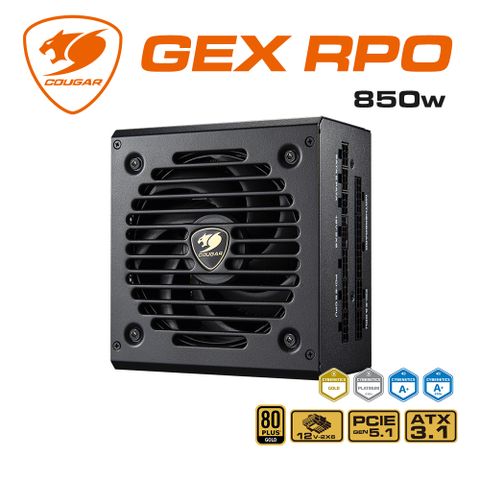 【COUGAR 美洲獅】GEX PRO 850W ATX3.1 金牌全模組電源供應器