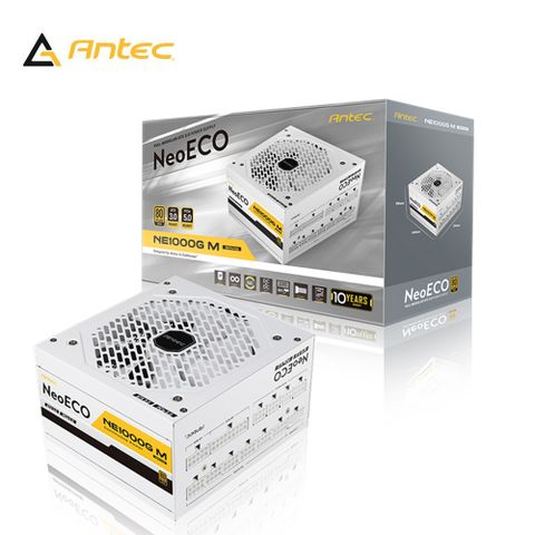 Antec 安鈦克 NE1000G M(W) ATX3.0 80PLUS 金牌 全模組 白色 電源供應器
