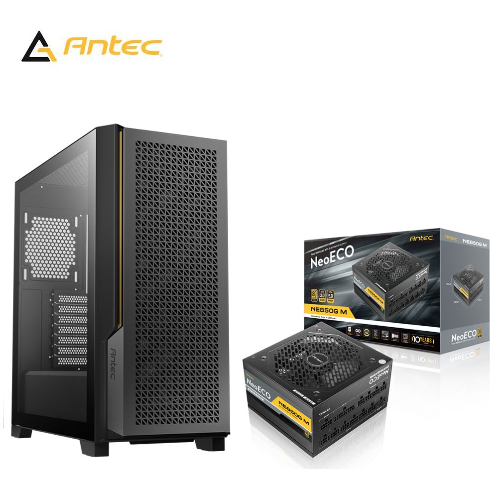 Antec 安鈦克NE850G M ATX3.0 金牌電源+P20C 機殼- PChome 24h購物