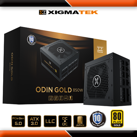 Xigmatek Odin Gold 850W 80+金牌 全模組 全日系電容 電源供應器