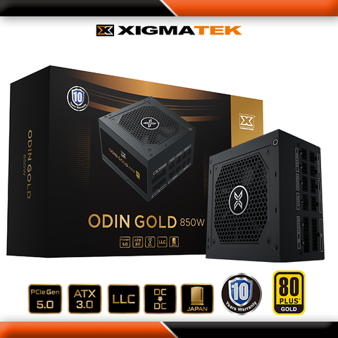 Xigmatek 富鈞科技 Odin Gold 850W 80+金牌 全日系電容 電源供應器