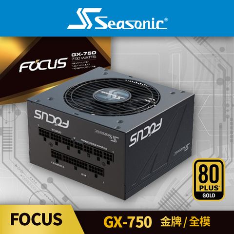 海韻 Seasonic FOCUS GX 750 金牌/全模 電源供應器