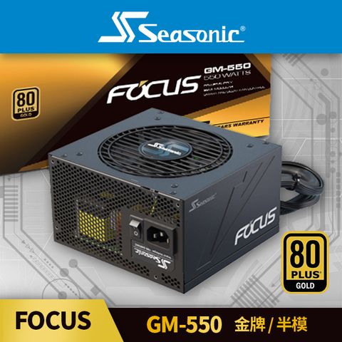 海韻 Seasonic FOCUS GM 550 金牌/半模 電源供應器