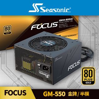 海韻Seasonic FOCUS GM 650 金牌/半模電源供應器- PChome 24h購物