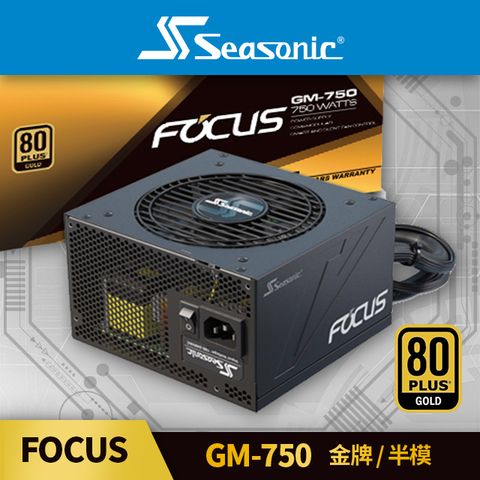 海韻 Seasonic FOCUS GM 750 金牌/半模 電源供應器