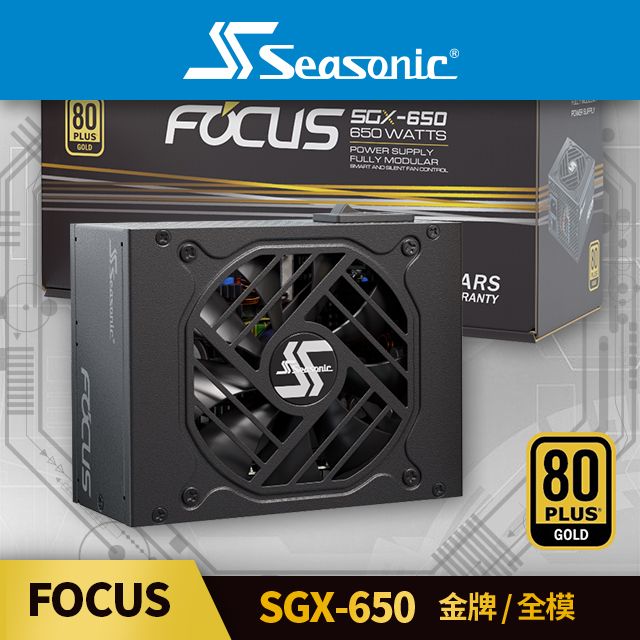 海韻  Seasonic FOCUS SGX 650 V2 金牌/全模 電源供應器