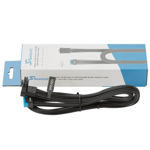 海韻 Seasonic ATX3 12V-2X6 90度模組線 (黑色)