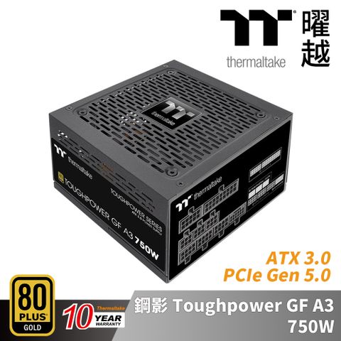 Thermaltake 曜越 鋼影 Toughpower GF A3 750W 金牌認證電源 符合ATX3.0 採用PCIe Gen 5.0接頭設計