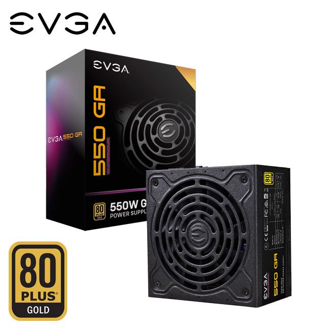 EVGA 艾維克   550 GA   / 550W 80 PLUS 金牌 電源供應器