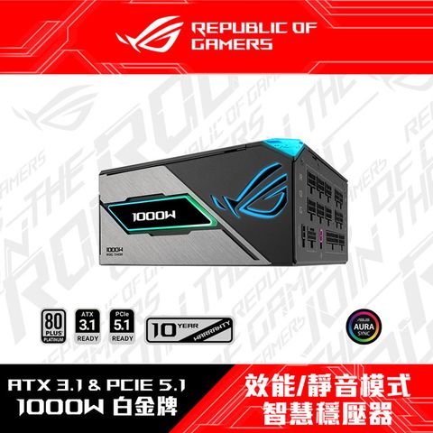 ASUS 華碩 ROG THOR III 1000W 白金牌 ATX3.1 電源供應器
