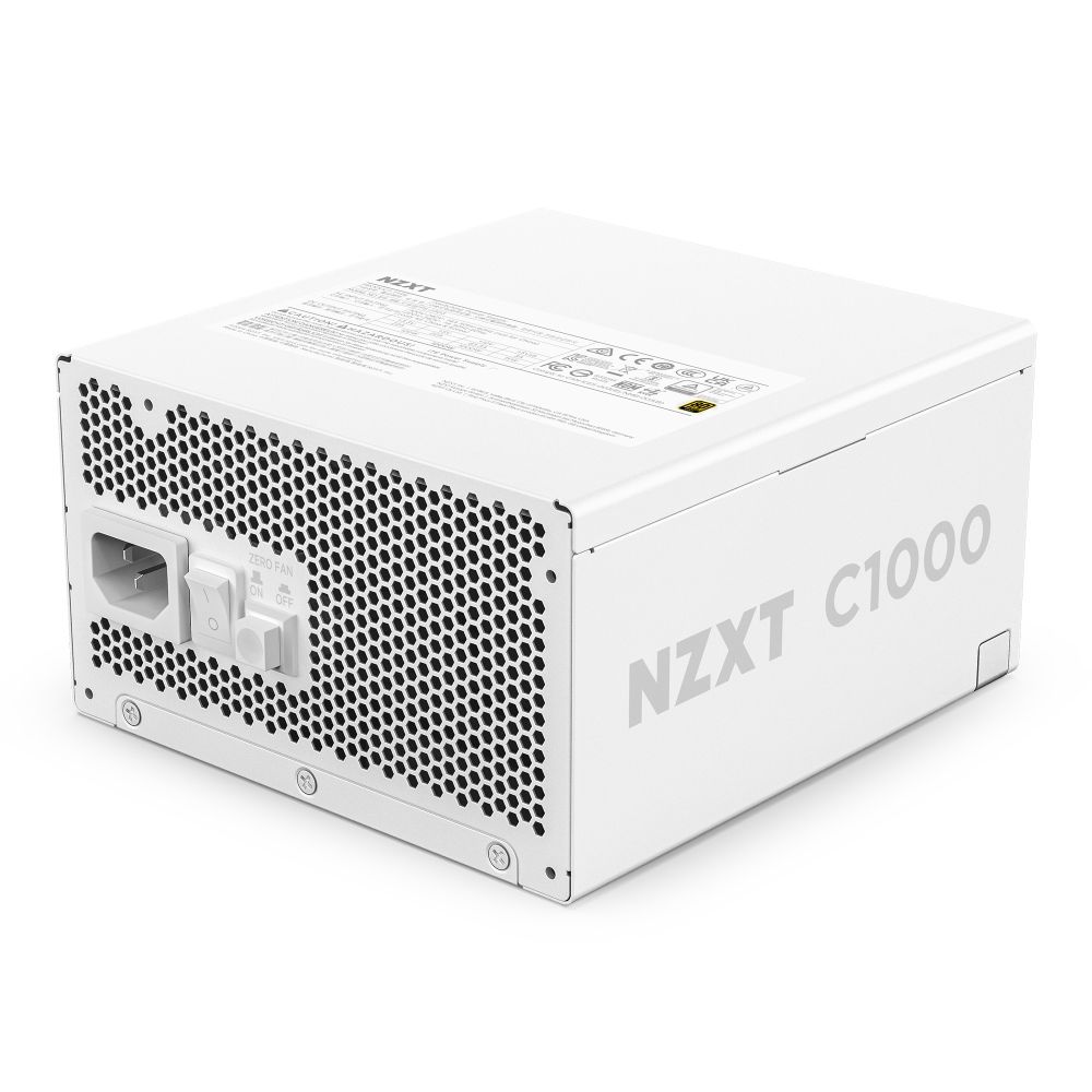 NZXT 恩傑 【NZXT美商恩傑】C1000 ATX3.1 金牌全模靜音電源 純白(12年換新/近白金效率/雙金認證/12V-2X6)