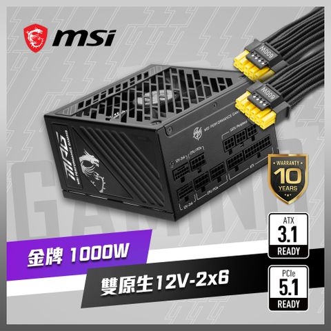 MSI 微星 MPG A1000GS PCIE5 電源供應器