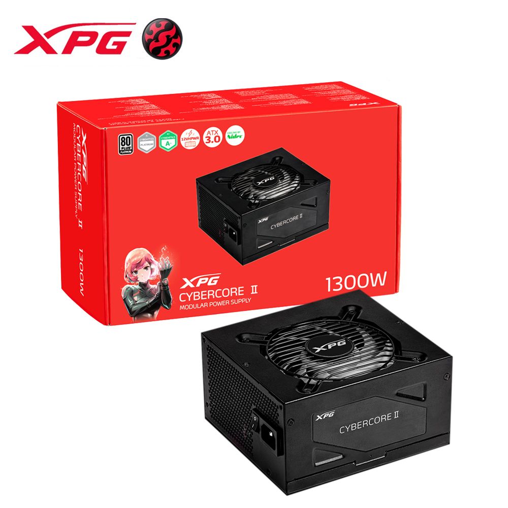 ADATA 威剛 XPG  CYBERCORE II 1300W 白金牌 ATX3.0 GEN5 12VHPWR 電源供應器