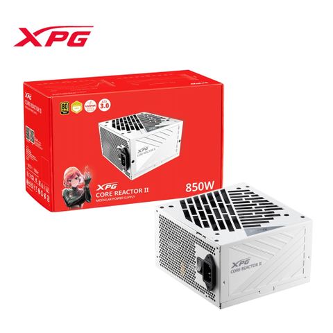 XPG 威剛 CORE REACTOR II 850W 白色 80PLUS 金牌 PCIe 5.0 全模組 電源供應器