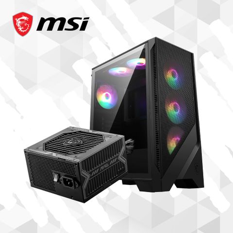 MSI 微星 【C+P套餐】 MAG FORGE 120A AIRFLOW 電腦機殼 +  MAG A550BN 電源供應器