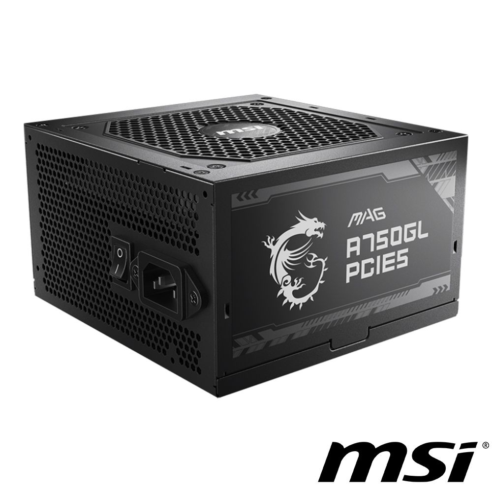  【C+P套餐】MSI MAG A750GL PCIE5 電源供應器 + 微星 MAG FORGE 320R AIRFLOW 電腦機殼