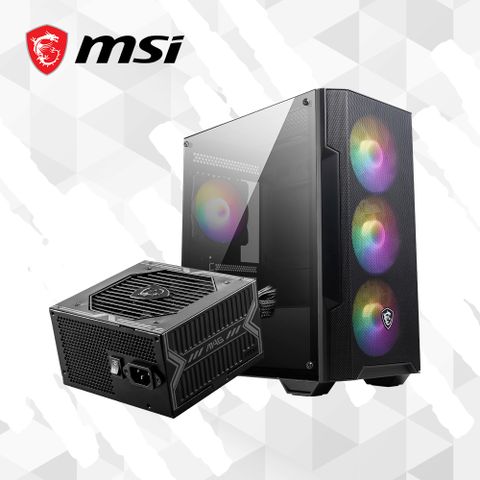 MSI 微星 【C+P套餐】 MAG FORGE M100A 電腦機殼 +  MAG A550BN 電源供應器