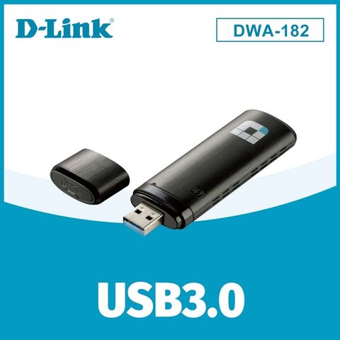 D-Link友訊 DWA-182 AC1300 MU-MIMO雙頻USB3.0無線網卡