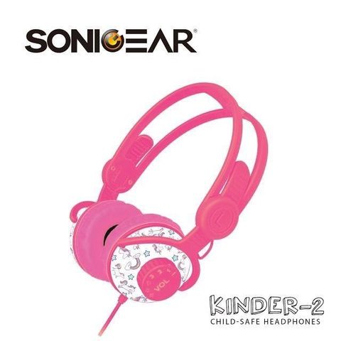 【南紡購物中心】 【SONICGEAR】KINDER 2 兒童專用安全立體聲耳機_Girl