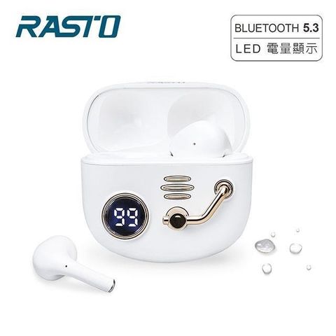 RASTO 【南紡購物中心】  RS47 舊時光電量顯示真無線藍牙5.3耳機