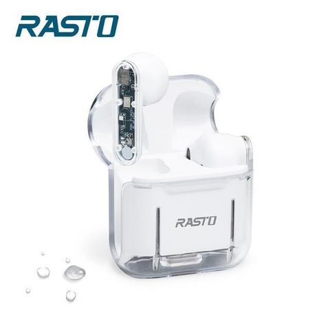 RASTO 【南紡購物中心】  RS52 透視款TWS真無線藍牙5.3耳機