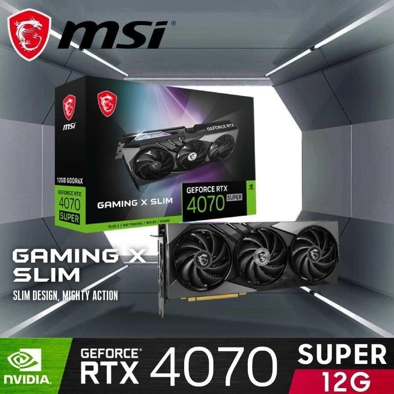 MSI 微星 【南紡購物中心】 GeForce RTX 4070 SUPER 12G GAMING X SLIM 顯示卡