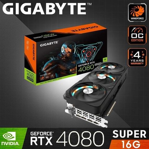 【南紡購物中心】 【技嘉GIGABYTE】GeForce RTX 4080 SUPER GAMING OC 16G 顯示卡