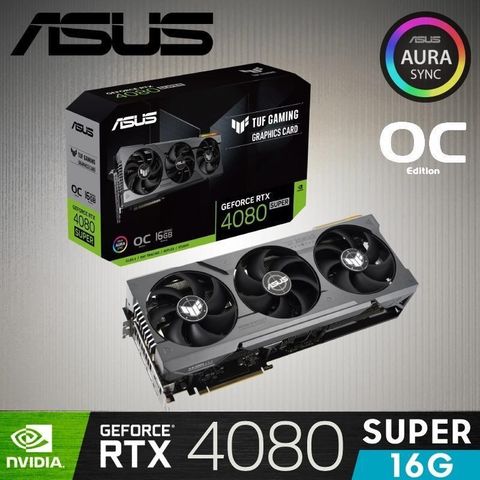 【南紡購物中心】【ASUS 華碩】TUF Gaming GeForce RTX 4080 SUPER 16GB OC 顯示卡(TUF-RTX4080S-O16G-GAMING)