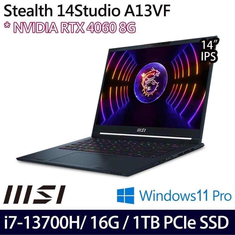 MSI 微星 RTX4060獨顯 Stealth 14Studio A13VF-021TW 14吋電競筆電