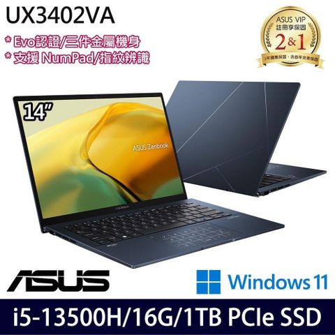 【南紡購物中心】 SSD效能 16G記憶體ASUS UX3402VA-0132B13500H 14吋筆電