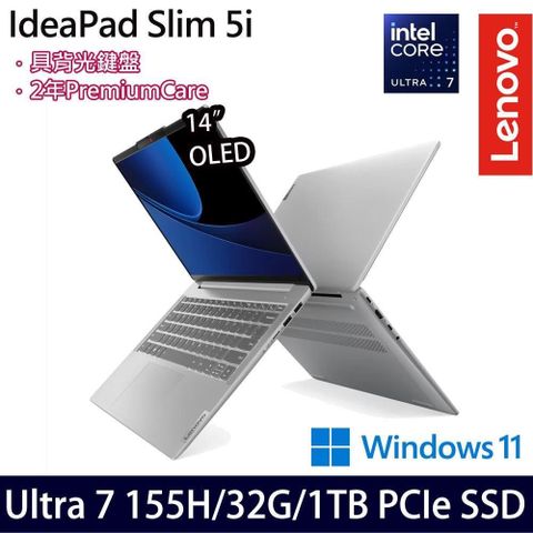 LENOVO 聯想 具背光鍵盤 IdeaPad Slim 5 14IMH9 83DA006LTW 灰