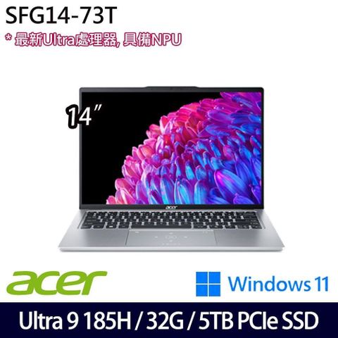 ACER 宏碁 SSD效能 Swift Go SFG14-73T-96UZ 銀 14吋 效能筆電