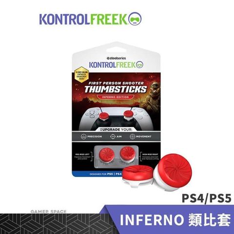 【南紡購物中心】 KontrolFreek INFERNO 類比套 紅白色 PS版