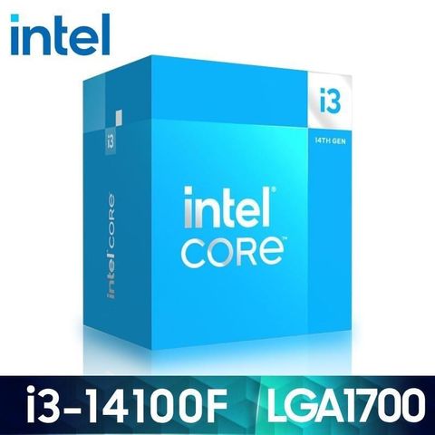 【南紡購物中心】 Intel 英特爾 Core I3-14100F 中央處理器