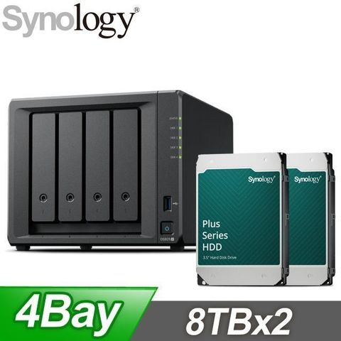 Synology 群暉 〈鈔省價〉DS925+ 4Bay NAS+HAT3310 PLUS 8TB NAS硬碟(X2)