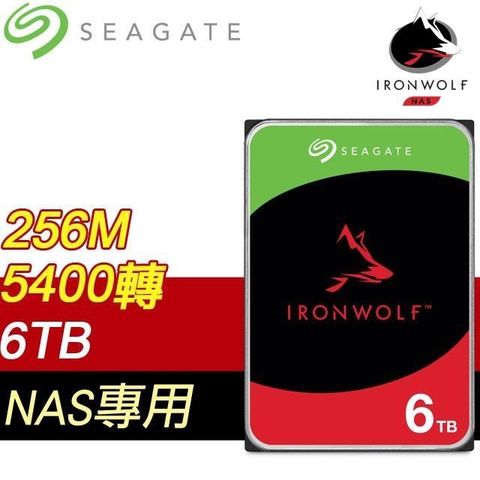 【南紡購物中心】 Seagate 希捷 那嘶狼 IronWolf 6TB NAS專用硬碟 (ST6000VN006-3Y)