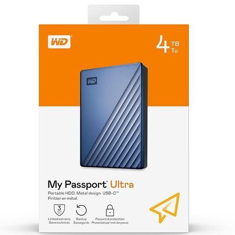 WD My Passport Ultra 4TB 4T 藍 Type-C 2.5吋 鋁合金 外接式硬碟