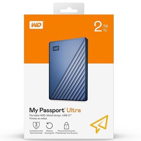 WD 威騰 My Passport Ultra 2TB 2T 藍 Type-C 2.5吋 鋁合金 外接式硬碟