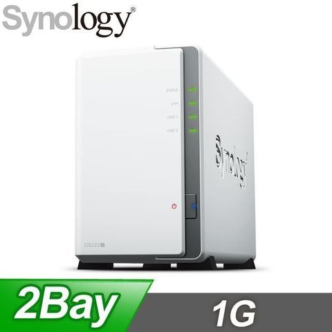 【南紡購物中心】 Synology 群暉 DiskStation DS223j 2Bay NAS網路儲存伺服器