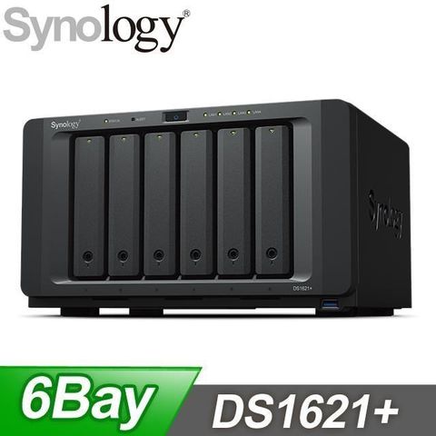 【南紡購物中心】 【升級五年保】Synology 群暉 DS1621+ 6-Bay NAS 網路儲存伺服器