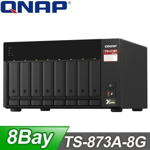 【南紡購物中心】 QNAP 威聯通 TS-873A-8G 8Bay NAS網路儲存伺服器