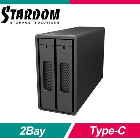 【南紡購物中心】 STARDOM SOHORAID ST2-B31-B USB3.1 Gen2 Type-C 2bay 熱插拔外接盒《黑》