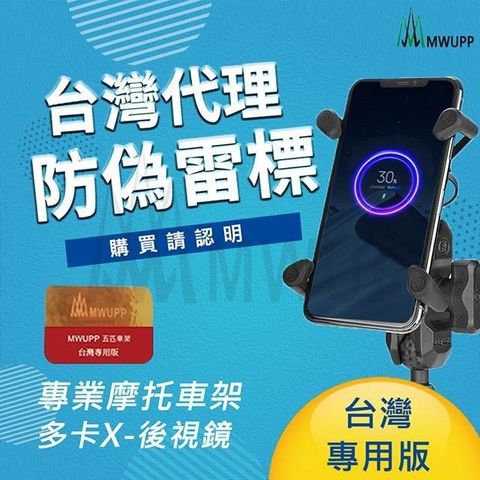 MWUPP 【南紡購物中心】 五匹 專業摩托車架-多卡X型_後視鏡