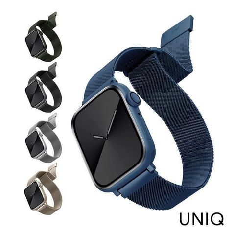 【南紡購物中心】 UNIQ Apple Watch 42/44/45mm Dante 不鏽鋼米蘭磁扣錶帶